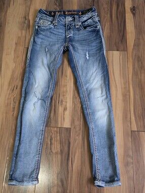 Rock Revival Jacklyn Cuff Skinny Jeans 25